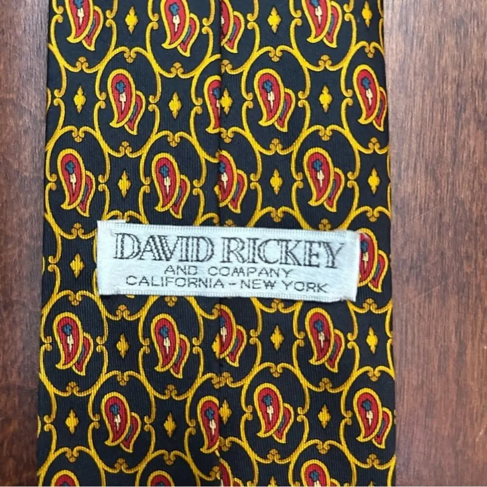 David Rickey and Co. 100% Silk Paisley Tie